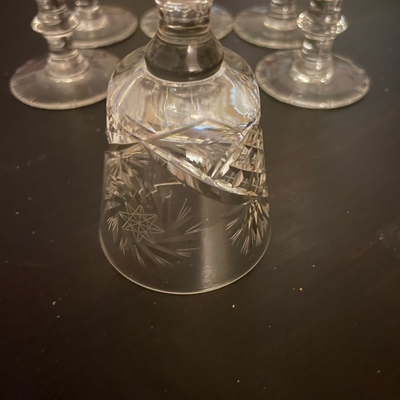 Beautiful Crystal Sherry Glasses - Picture 4 of 5